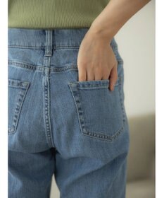 earth music&ecology セルフカットセミフレアデニムパンツ