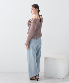 earth music&ecology ＳＥＴ２点シアーシャーリングブラウス＋インナー