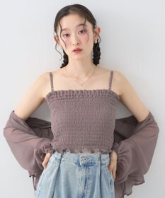 earth music&ecology ＳＥＴ２点シアーシャーリングブラウス＋インナー