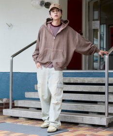 WEGO 【ユニセックス着用ITEM/MLサイズ展開】バルーンBIGダブルZIPパーカー