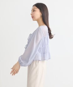 earth music&ecology ＳＥＴ２点シアーシャーリングブラウス＋インナー