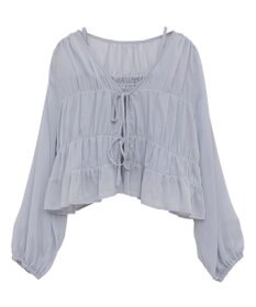 earth music&ecology ＳＥＴ２点シアーシャーリングブラウス＋インナー