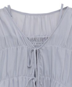 earth music&ecology ＳＥＴ２点シアーシャーリングブラウス＋インナー