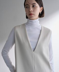 UNFILO 【暖かさ＆着心地の良さで大ヒット】コットンカシミヤ タートルネックカットソー