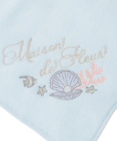 Maison de FLEUR シェル刺繍タオルハンカチ