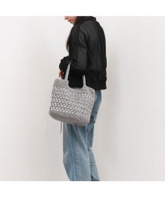 UNBILLION カシュカシュ cachecache / メタリックコード柄編みトートバッグ