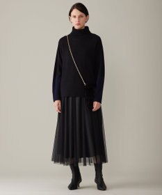 自由区 【洗える】セミウーステッドウールタートルネック ニット