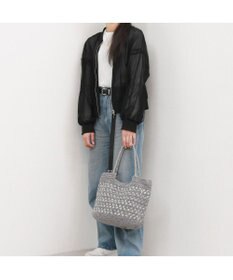 UNBILLION カシュカシュ cachecache / メタリックコード柄編みトートバッグ