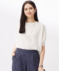 自由区 ドレーピードルマンスリーブ ニットソー