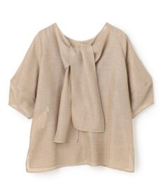 BEIGE， LIATRIS / バックリボン ハーフスリーブブラウス