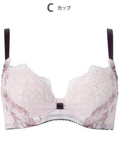 WACOAL ブラジャー 【リボンブラ 脇すっきり】 脇高設計 着やせシルエット 動いても谷間キープ Gカップまで対応 大きいサイズ レディース BXB443 /ワコール