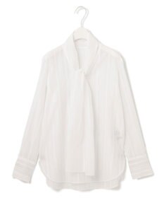 ICB C/Siドビーストライプ ボウタイブラウス