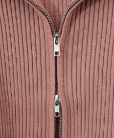 Green Parks 配色リブＺｉｐニットカーディガン