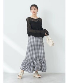 earth music&ecology イレヘムチェックスカート