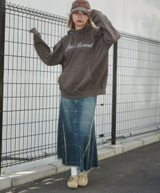 WEGO 【ユニセックス着用ITEM】ピグメントラメグラフィックプルパーカー