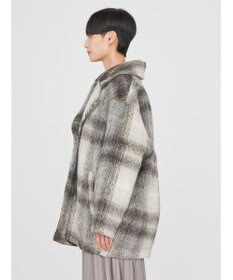 AMERICAN HOLIC チェックコクーンミディコート