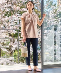 自由区 L 【洗える】ストレッチタイプライター ブラウス