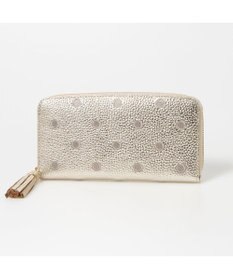 UNBILLION ペルケ perche / 牛革ドット刺繍ラウンド長財布