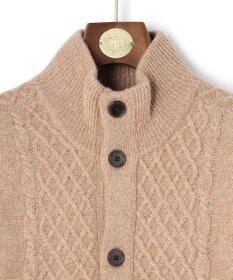 J.PRESS MEN ウール×カシミヤの上質素材【Cash Lamb's Wool】ハイネックケーブル カーディガン_25年モデル