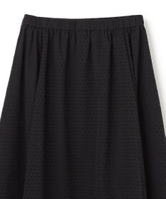 UNFILO L 【セットアップ着用可/ウエストゴム】FINE MOVE パンチング ドット スカート