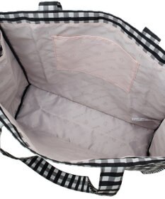 Maison de FLEUR ブランドロゴ刺繍ギンガムスクエアトート