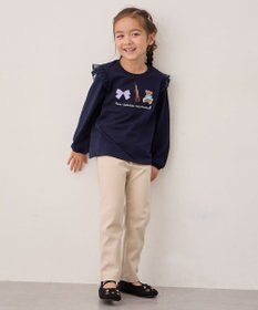 ANY KIDS おけいこモチーフ刺繍入り 長袖Tシャツ