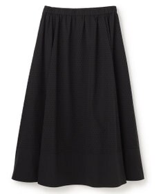 UNFILO L 【セットアップ着用可/ウエストゴム】FINE MOVE パンチング ドット スカート