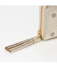 UNBILLION ペルケ perche / 牛革ドット刺繍ラウンド長財布