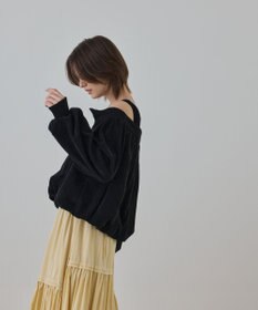 GRACE CONTINENTAL バルーンモールカットカーディガン