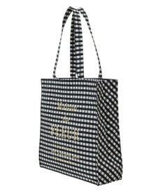 Maison de FLEUR ブランドロゴ刺繍ギンガムスクエアトート