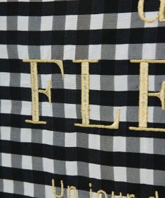 Maison de FLEUR ブランドロゴ刺繍ギンガムスクエアトート