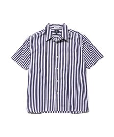 J.PRESS MEN 【J.PRESS ORIGINALS】Broad Stripe Open Half Sleeve Shirt / Baggy-Fit