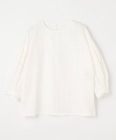 ANY L 【洗濯機可】エンブロイダリーブラウス