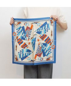 UNBILLION kakatoo ヨット柄シルクミニスカーフ