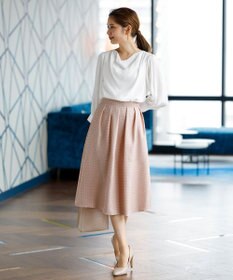 Tiaclasse フレアツイードスカート