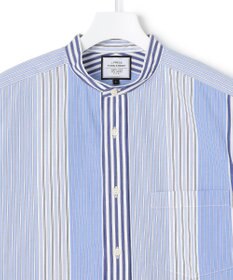 J.PRESS YORK STREET 【UNISEX】マルチストライプバンドカラー シャツ