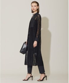 ICB 【洗える】ナイロンラッセルレース シャツワンピース