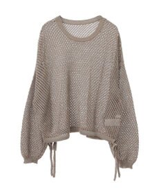 Green Parks ラメメッシュニットプルオーバー