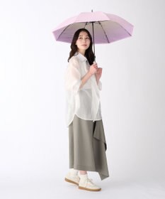 MOONBAT ハニカム断熱パラソル グラデーション長傘 晴雨兼用 日傘 一級遮光 UV 耐風