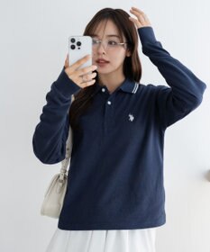 WEGO 【25年秋冬新作/ユニセックスITEM/SMLサイズ展開】別注USPOLOラインポロシャツ（長袖）