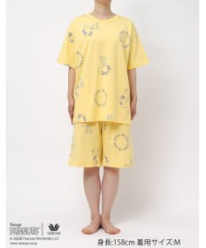 WACOAL PEANUTS パジャマ 5分袖 半袖 5分丈 オーガニックコットン100%(本体) レディース FDT169 /ワコール