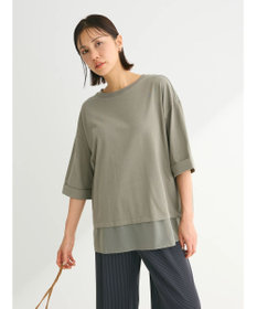 Green Parks ５分袖裾シアードッキングチュニック