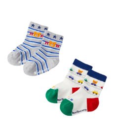 MIKI HOUSE HOT BISCUITS 【9-19cm / 靴下2足セット】 クルー丈 ソックスパック2足セット