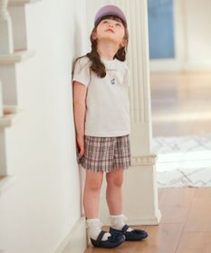 ANY KIDS 裾 スカラップ チェック パンツ