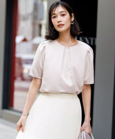 ANY SIS 【2WAY】サテン ブラウス ライトベージュ