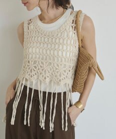 WEGO 【ANGIE VINTAGE】クロシェフリンジベスト