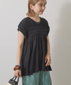 AMERICAN HOLIC シャーリング半袖フレアプルオーバー