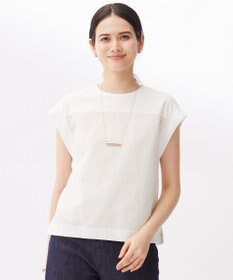 自由区 S リネンサッカーコンビブロッキング カットソー