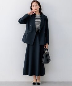 組曲 【WEB限定】クリアストレッチビジューレーン6分袖 ニット