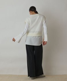 GRACE CONTINENTAL チュール刺繍ニットトップ